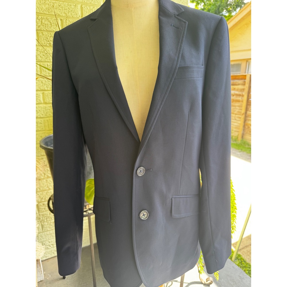 Murano Wardrobe Essentials Slim Fit Blazer Set Navy Blue Two Button Jacket&Pants